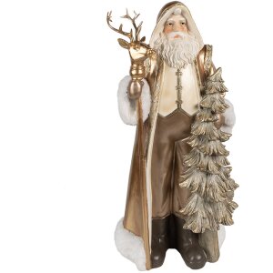 Clayre & Eef 6PR4279 Father Christmas Decoration Gold...