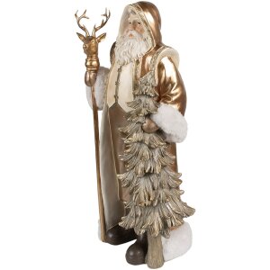 Clayre & Eef 6PR4279 Father Christmas Decoration Gold...