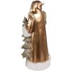 Clayre & Eef 6PR4279 Father Christmas Decoration Gold coloured 25x18x50 cm Polyresin