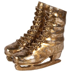 Clayre & Eef 6PR4280 Decorative Ice Skates Gold...