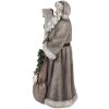 Clayre & Eef 6PR4282 Father Christmas Decorative Figure Grey 22x18x40 cm Classic