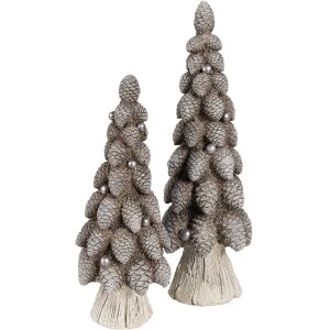 Clayre & Eef 6PR4297 Decorative Tree Brown White Ø 8x24 cm Polyresin