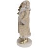 Clayre & Eef 6PR4302 Father Christmas Decoration Beige Gold 10x8x21 cm Polyresin