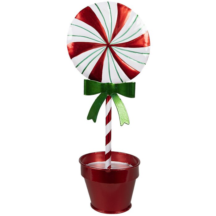 Clayre & Eef 6Y5627 Decoration Lollipop Red Metal 12x9x31 cm