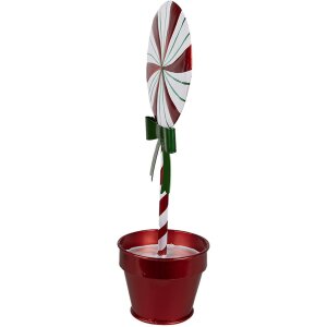 Clayre & Eef 6Y5627 Decoration Lollipop Red Metal 12x9x31 cm