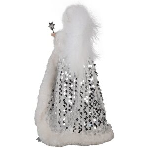 Clayre & Eef 65617 Decoration Angel White Silver-coloured 20x15x28 cm