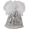 Clayre & Eef 65617 Decoration Angel White Silver-coloured 20x15x28 cm