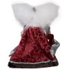 Clayre & Eef 65618 Decorative angel red white 20x15x28 cm textile on plastic