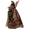 Clayre & Eef 65626 Decorative Angel Brown Green Textile 16x10x28 cm Christmas Decoration