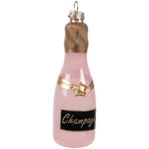 Clayre & Eef 6GL4343GG Christmas tag glass pink gold...