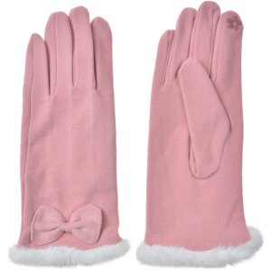 Juleeze JZGL0089P Winter gloves pink 9x23x1 cm with faux...