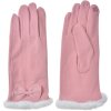 Juleeze JZGL0089P Winter gloves pink 9x23x1 cm with faux fur and bow