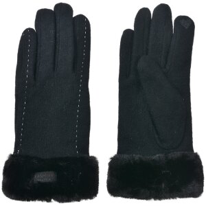 Juleeze JZGL0090Z Gloves Black 9x23x2 cm Faux Fur...