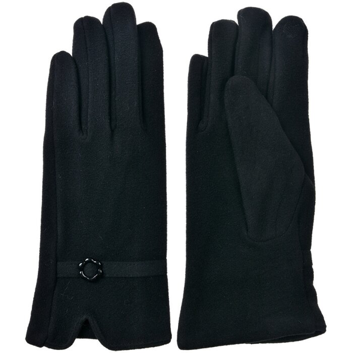 Juleeze JZGL0094Z Gloves black 9x23x1 cm 100% polyester decorative loop