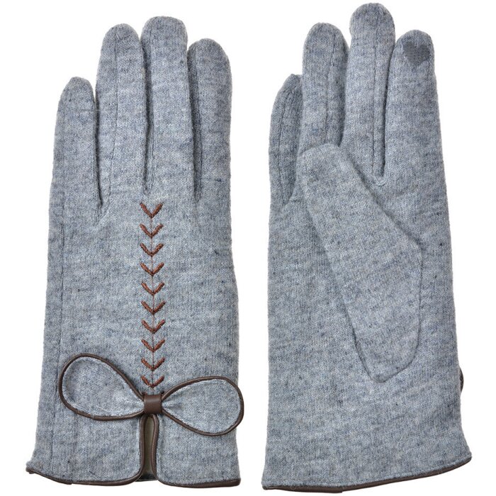 Juleeze JZGL0096G Gloves grey 9x23x1 cm loop detail elastic polyester