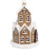 Clayre & Eef 6PR4310 Gingerbread House LED Ø 21x33 cm Polyresin Brown White