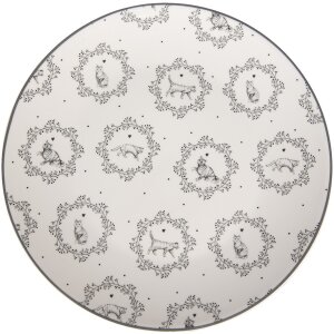 Clayre & Eef Small plate 20 cm porcelain white grey...