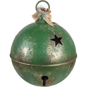 Clayre & Eef 6Y5671 Decoration Bell Green Iron...