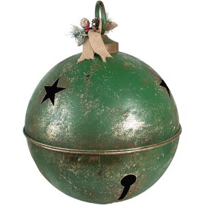 Clayre & Eef 6Y5671 Decoration Bell Green Iron...