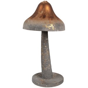 Clayre & Eef 6Y5679 Decorative Mushroom Metal Grey...