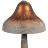 Clayre & Eef 6Y5679 Decorative Mushroom Metal Grey Brown Antique Design Ø14x27 cm