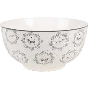 Clayre & Eef LGDBO Soup Bowl Porcelain White Grey...