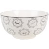 Clayre & Eef LGDBO Soup Bowl Porcelain White Grey Ø 14x7 cm 500 ml