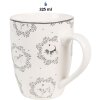 Clayre & Eef LGDMU Mug Porcelain Dogs White Grey 325 ml country style