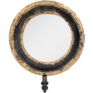 Clayre & Eef 52S313 Wall mirror with lamp Brown Black...