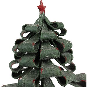 Clayre & Eef 65870 Christmas Tree Decoration Metal Green Red Ø 21x24 cm