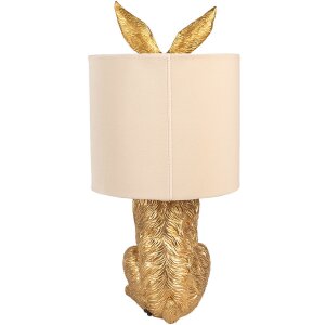 Clayre & Eef 6LMC0099GOVBE Table lamp rabbit design gold Ø20x43 cm E27 60W