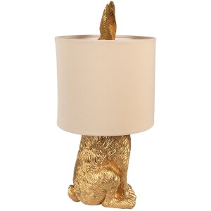 Clayre & Eef 6LMC0099GOVBE Table lamp rabbit design gold Ø20x43 cm E27 60W