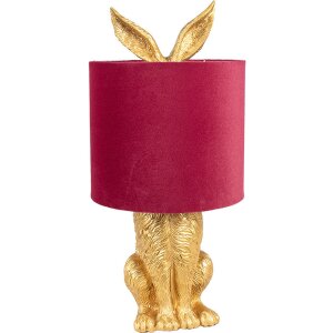 Clayre & Eef 6LMC0099GOVBU Table Lamp Rabbit Gold Red...