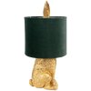 Clayre & Eef 6LMC0099GOVGR Table Lamp Rabbit Design Gold Green Ø 20x43 cm E27