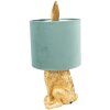 Clayre & Eef 6LMC0099GOVLGR Table Lamp Rabbit Gold Green Ø 20x43 cm E27 60W