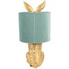 Clayre & Eef 6LMC0099GOVLGR Table Lamp Rabbit Gold Green Ø 20x43 cm E27 60W