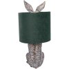 Clayre & Eef 6LMC0099VGR Table lamp rabbit design green Ø 20x43 cm E27 60W