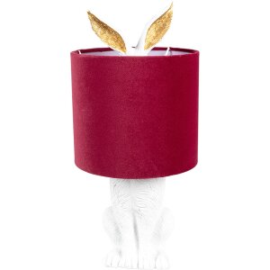 Clayre & Eef 6LMC0099WVBU Table Lamp Rabbit White Red...