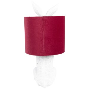 Clayre & Eef 6LMC0099WVBU Table Lamp Rabbit White Red Ø 20x43 cm E27 60W