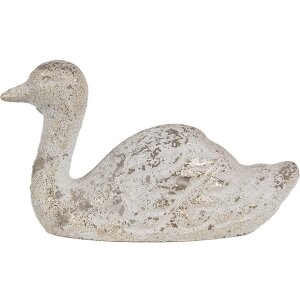 Clayre & Eef 6TE0547 Decoration Duck White Gold Stone...