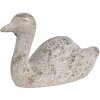 Clayre & Eef 6TE0547 Decoration Duck White Gold Stone 15x5x9 cm