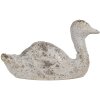 Clayre & Eef 6TE0547 Decoration Duck White Gold Stone 15x5x9 cm