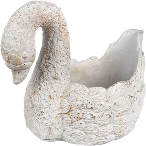 Clayre & Eef 6TE0548 Flower Pot Swan 19x11x15 cm...