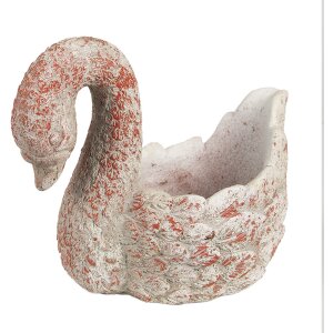 Clayre & Eef 6TE0549 Flower Pot Swan Antique Look...