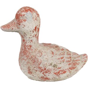 Clayre & Eef 6TE0552 Decoration Duck Grey Red 15x8x12...