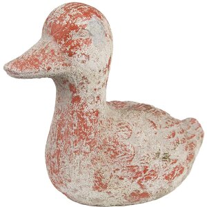 Clayre & Eef 6TE0552 Decoration Duck Grey Red 15x8x12...