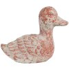 Clayre & Eef 6TE0552 Decoration Duck Grey Red 15x8x12 cm Stone Antique