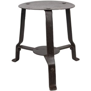 Clayre & Eef 6UNY0010 Plant Table Black Round Iron...