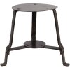 Clayre & Eef 6UNY0010 Plant Table Black Round Iron 18x18x22 cm Country Style