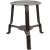 Clayre & Eef 6UNY0010 Plant Table Black Round Iron 18x18x22 cm Country Style